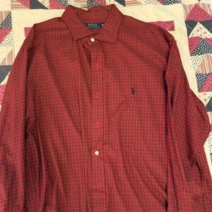 Polo by Ralph Lauren Red Checkered Men's Shirt